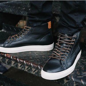 FRYE Men's Brett HIGH Fashion Chukka/Sneaker, Black, 13 M